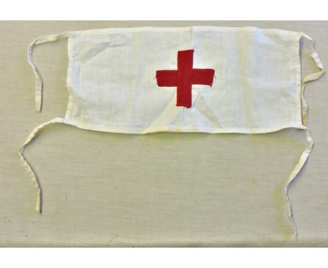 German Imperial WWI Medical Armband, BAVI 1916 stamp.