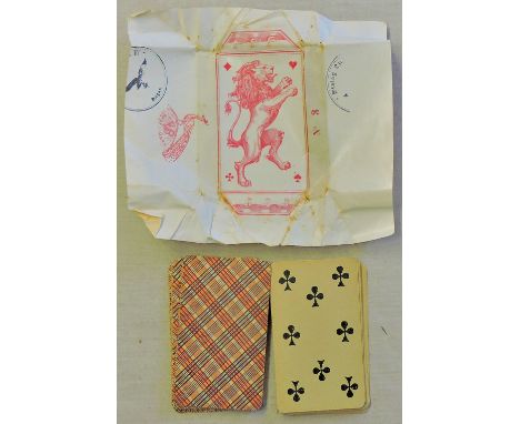 Royal Air Force Interest playing cards, stamped "Stalag Luft III" The Great Escape Camp. These were sent to the camps by the 