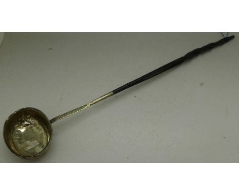 A Georgian silver toddy ladle, a/f