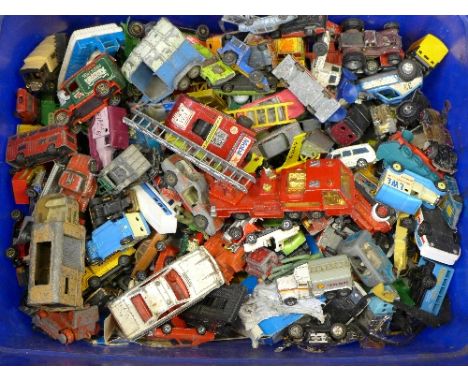 A large quantity of die-cast model vehicles, playworn