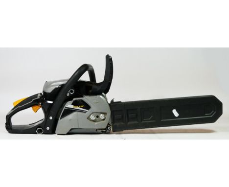 An Alpina ACS 542 chainsaw, petrol powered, with blade cover 