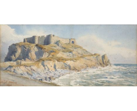  Alice E. Newling (British, fl. early 20th century) Vale Castle, Guernsey watercolour, signed and dated 1925 lower left 5½ x 