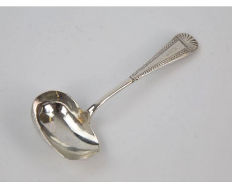  A Victorian silver caddy spoon Martin Hall and Co. Sheffield 1894, ladle form bowl, elongated tapering handle with wriggle w