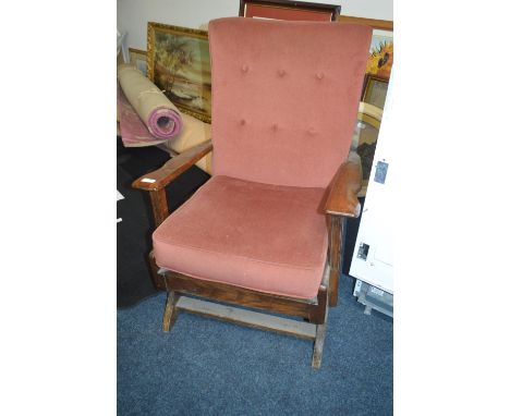 Vintage Upholstered Rocking Chair