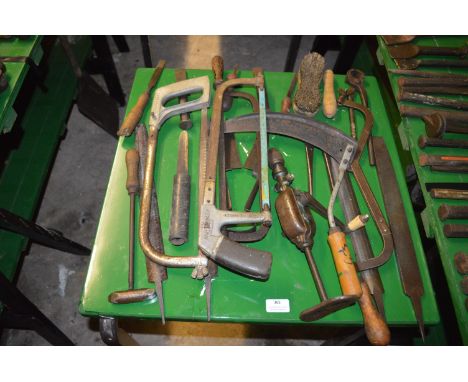 Vintage Tools; Metal Saws, Drill, etc.
