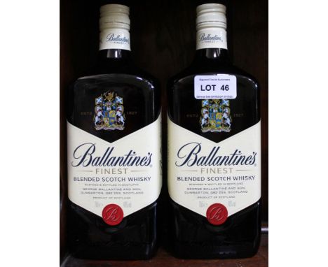 Ballantine's Finest blended Scotch Whisky, 2 bottle