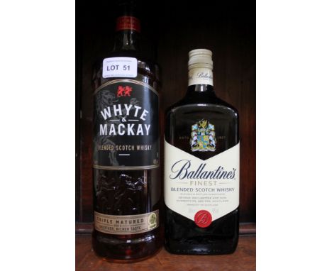 Whyte & Makay blended Scotch Whisky, 1 bottle Ballantine's Finest blended Scotch Whisky, 1 bottle 