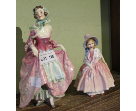 Two Royal Doulton ceramic figurines, "Suzette" HN 1487 and "Lily" HN 1798 (2)