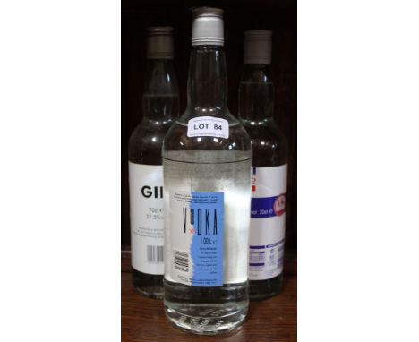 Vodka, 1 bottle Gin, 2 bottles