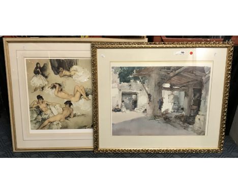 TWO RUSSELL FLINT PRINTS WITH GALLERY STAMP&nbsp;- 87CM X 72CM APPROX.