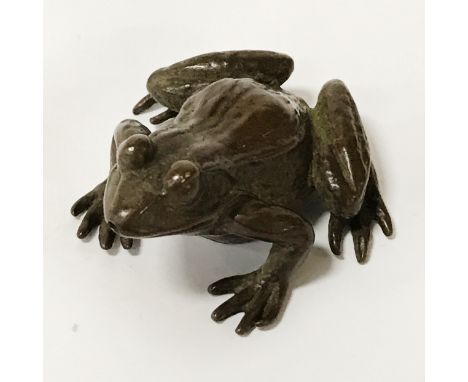 BRONZE FROG IN MINIATURE