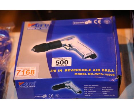 Boxed Wufu air tools, 3/8 inch reversible air drill. Not available for in-house P&amp;P 