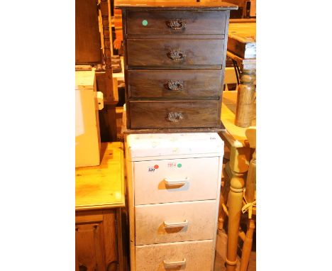 Small four drawer vintage chest of drawers. Not available for in-house P&amp;P 
