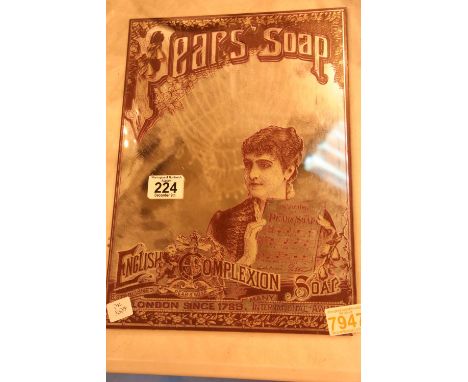 Vintage Pears Soap advertising mirror. Not available for in-house P&amp;P 