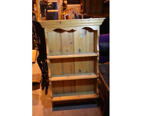 Three shelf pine kitchen wall unit. Not available for in-house P&amp;P 