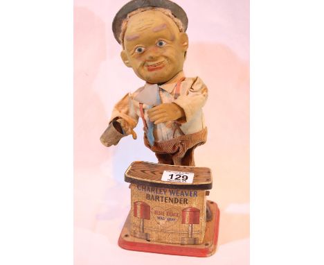 Charlie Weaver bartender battery operated vintage toy (unchecked). P&amp;P Group 2 (£18+VAT for the first lot and £3+VAT for 