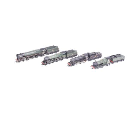 Model Railway - a collection of x4 OO gauge trainset steam locomotive engines from various makers. Comprising of; a Hornby R1