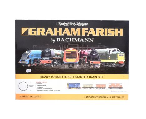 Model Railway - a Graham Farish / Bachmann made N gauge model railway trainset locomotive boxed set. The set containing a die