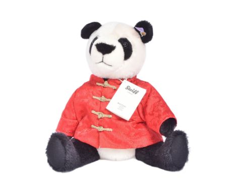 Teddy Bear - a Limited Edition German Steiff made soft toy teddy bear No. 664823 Bao Bao the Lucky Panda. The Panda dressed i
