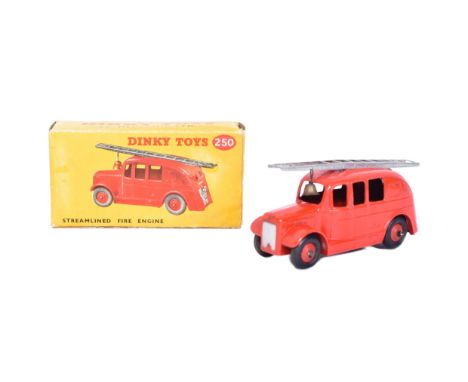 Dinky Toys - No. 250 Streamlined Fire Engine - an original vintage Dinky Toys made boxed diecast model No. 250. Red, with ori