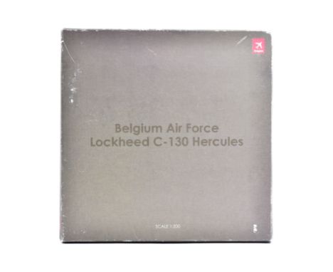 Diecast - a vintage Hogan 1/200 scale Belgium Air Force Lockheed C-130 Hercules, item no. 6412. Housed within original box, a