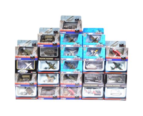 Diecast - a collection of Corgi diecast models of Military and Aviation diecast models to include; Fighting Machines modern e