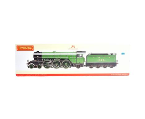 A vintage Hornby OO gauge model railway trainset locomotive engine No. R2405 Class A1 4-6-2 1470 'Great Northern' in LNER Gre