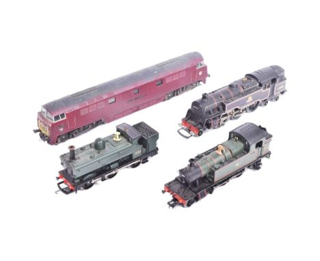 Model Railway - a collection of x4 OO gauge trainset locomotive engines from various makers, comprising of; a Lima L205121-D1