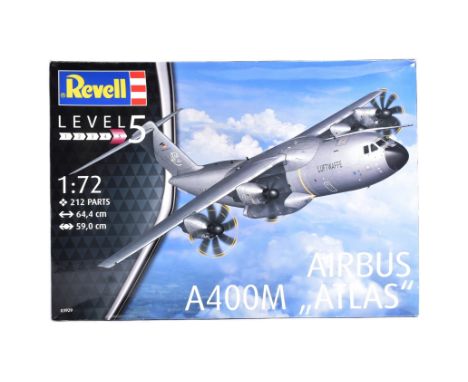 Model Kit - a vintage Revell 1/72 model kit of a Germany Luftwaffe Airbus A400M Atlas. No. 03929. Housed in original box, sea