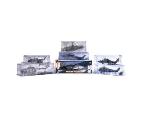 Diecast - collection of x7 vintage helicopter diecast from AMER/COM and Easy Model. To include: a Polish Mil Mi-8T Hip-C, a S