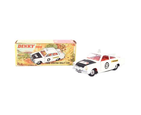 Dinky Toys - No. 212 Ford Cortina Rally Car - an original vintage Dinky Toys made boxed diecast model No. 212. White, with bl