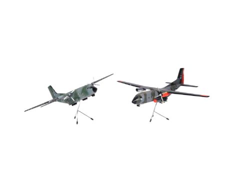 Models - x2 scale plastic models of German LTG 63 / Transalls aircraft - both in German Airforce livery, 5041 numbered. Profe