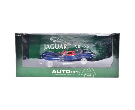 Diecast - an original Autoart ' Classics Division ' 1/18 scale boxed diecast model No. 73510 Jaguar XK-SS. Detailed scale mod