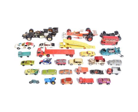 Diecast - a collection of vintage unboxed diecast model cars to include; Corgi 1/18 John Player Special&nbsp; and Mclaren M23