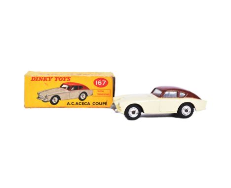 Dinky Toys - No. 167 AC Aceca Coupe - an original vintage Dinky Toys made boxed diecast model No. 905. Grey, with brown roof 