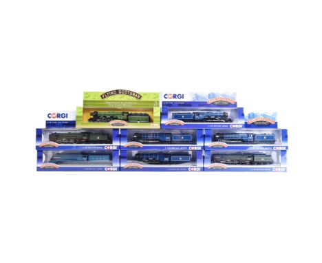 Corgi Rail Legends - a collection of x8 Corgi ' Rail Legends ' 1/120 scale boxed diecast model railway static locomotives to 