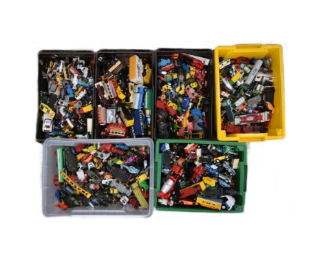 Diecast - a HUGE collection of assorted vintage diecast model cars and other vehicles of various scales and makers to include