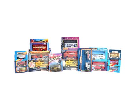 Diecast - a collection of vintage Matchbox diecast models to include; x2 Matchbox Superkings Air Rescue Vehicle, Matchbox Com