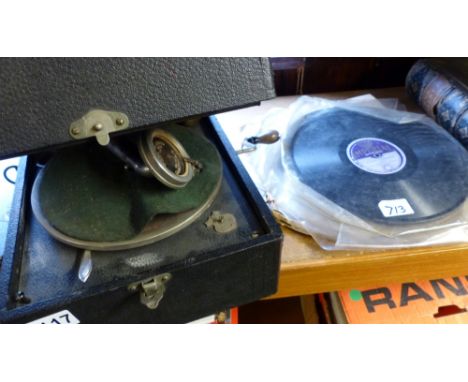 Original Decca phonograph with records