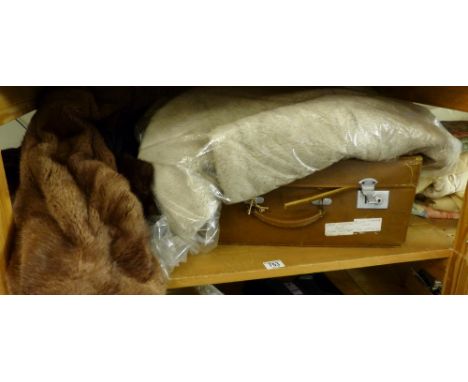 Shelf of various good ladies fur coats