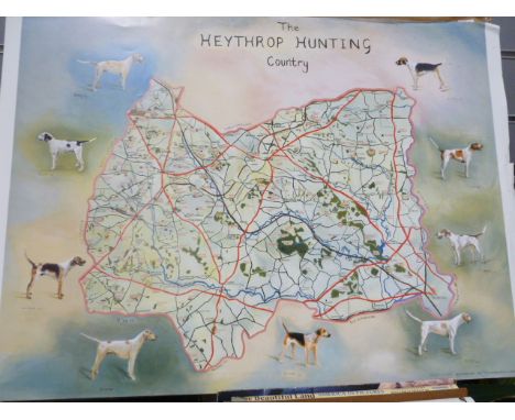 Framed print&nbsp; 'The Heythrop near Stow on the Wold' , limited edition print&nbsp; E. R Gemmell 'The Heythrop Hunting Coun