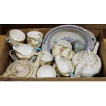 LOT WITHDRAWN An Aynsley china part tea service to include cups and saucers, cream jug, sugar bowl
