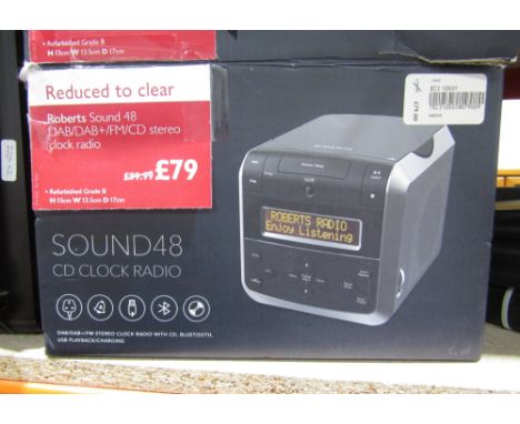 Roberts Sound 48 DAB/CD/ Alarm radio (boxed) and a vintage Grundig radio/ cassette player