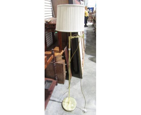 Modern brass reading lamp,&nbsp;adjustable and shade.