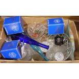 An Old Forge pottery Rowlands castle, large stoneware plate, a quantity of glassware to include