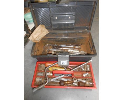 A tool box and tools