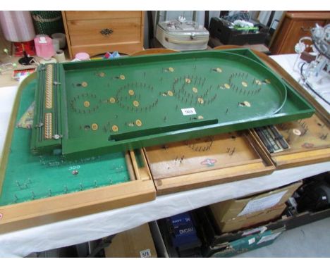 4 vintage wooden bagatelle games
