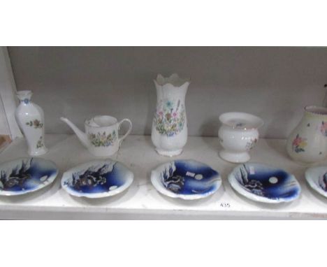 A mixed lot including Poole vase, Aynsley etc