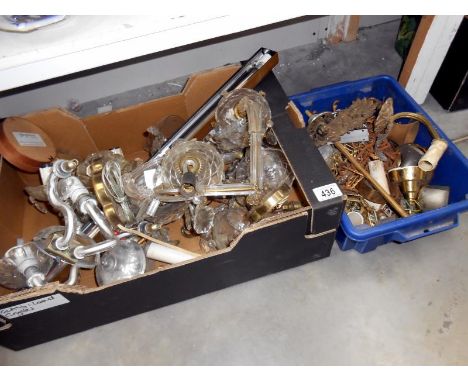 2 boxes of lighting parts