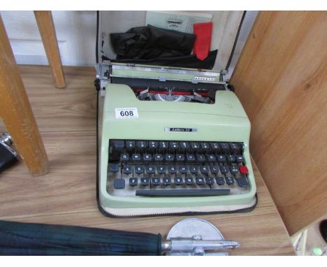 A portable typewriter